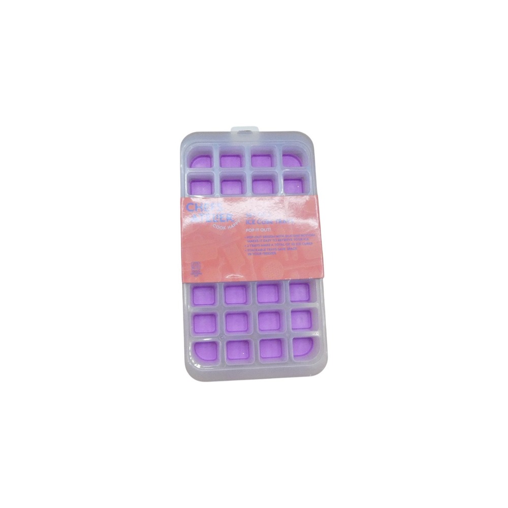 Chefs Atelier Ice Cube Trays Unisex OS Purple Set of 2 Silicone Bottom Stackable